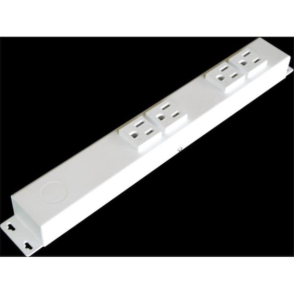 Digital Delights Power Strip, 5-15R, Hardwire, 0 ft., White DI1539090 - main